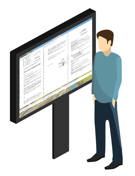 Panneaux affichage légal tactiles - gestion affichage légal et consultation des actes sur écrans tactiles