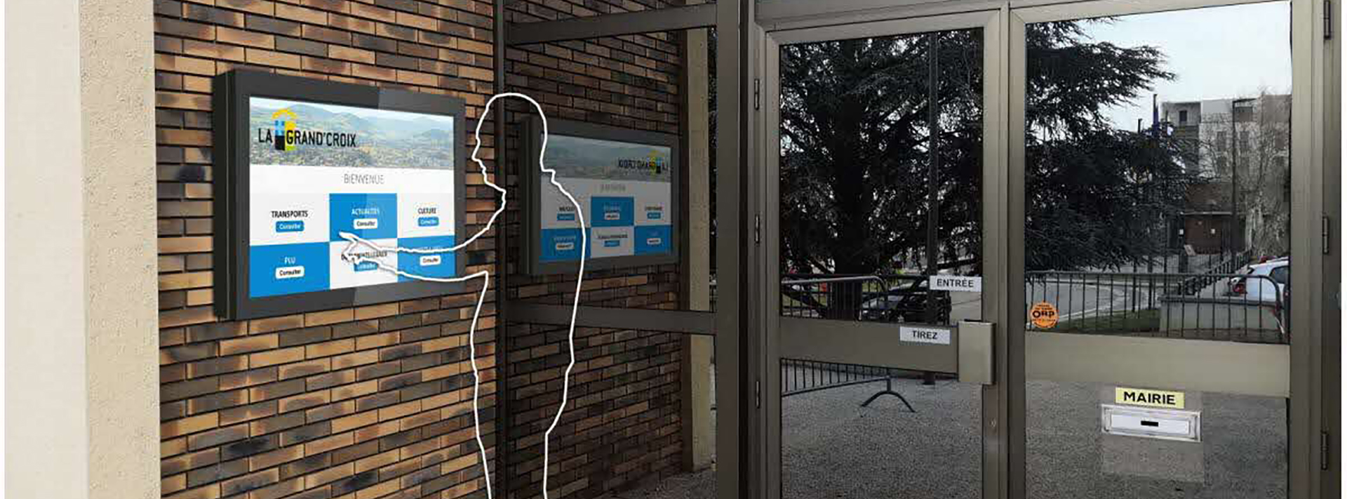 Mairie de la Grand-Croix dans la digitalisation de son affichage légal, accessible et consultable 24h/24 en extérieur